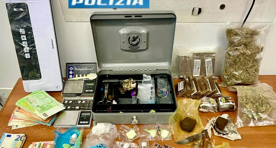 Maxi operazione antidroga a Cagliari: tre arresti e due chili di stupefacenti sequestrati
