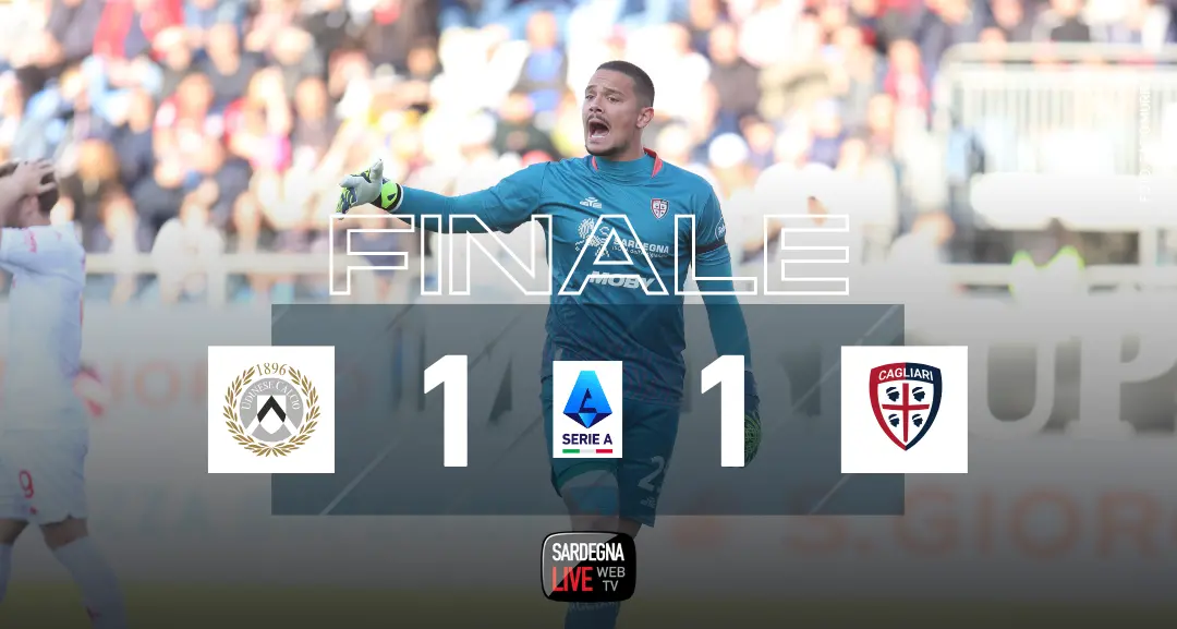 Udinese-Cagliari 1-1, Borrelli illude, Kabasele rimonta, Caprile blinda il pari