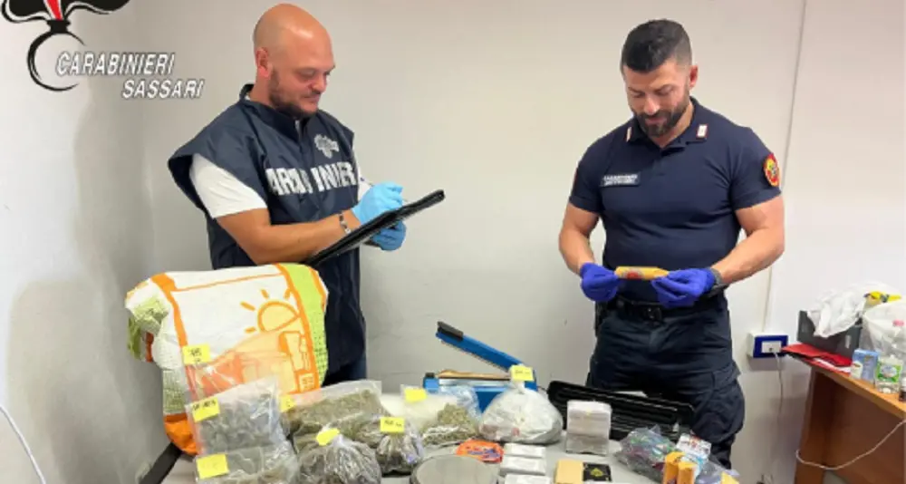 Arrestato 25enne a Olbia con due chili di droga ed esplosivi