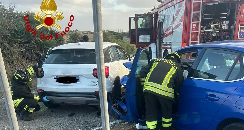 Incidente a Porto Torres, tre feriti trasportati in ospedale