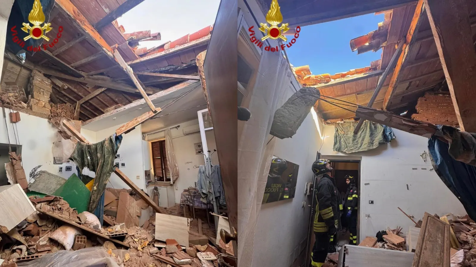 Crolla il solaio di un appartamento a La Maddalena. Tragedia evitata: era vuoto