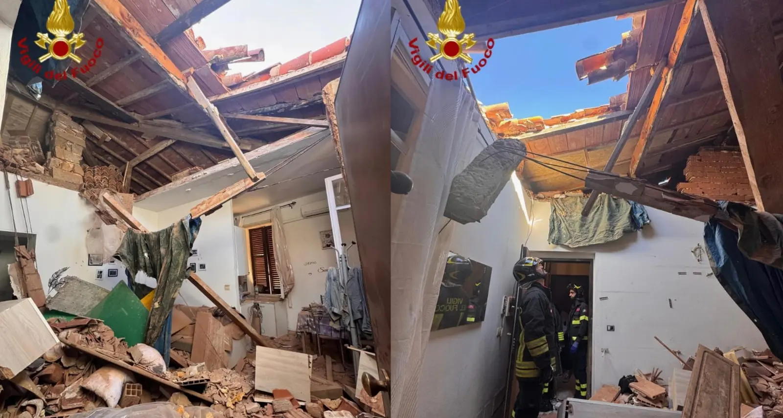 Crolla il solaio di un appartamento a La Maddalena. Tragedia evitata: era vuoto