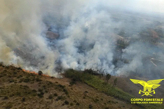 Incendi in Sardegna: 14 roghi in un solo giorno, interventi aerei a Serrenti