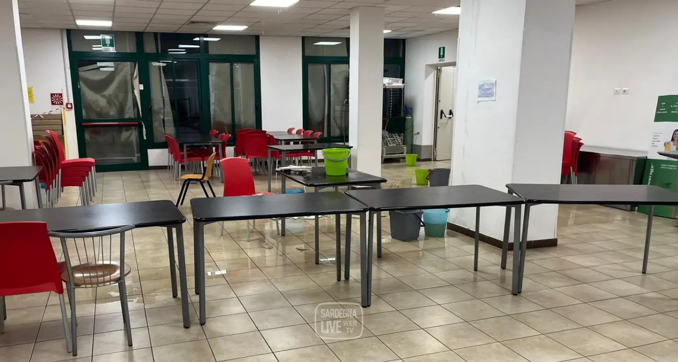 Maltempo in Sardegna: a Cagliari allagata la mensa di via Trentino, disagi in tutta l’Isola