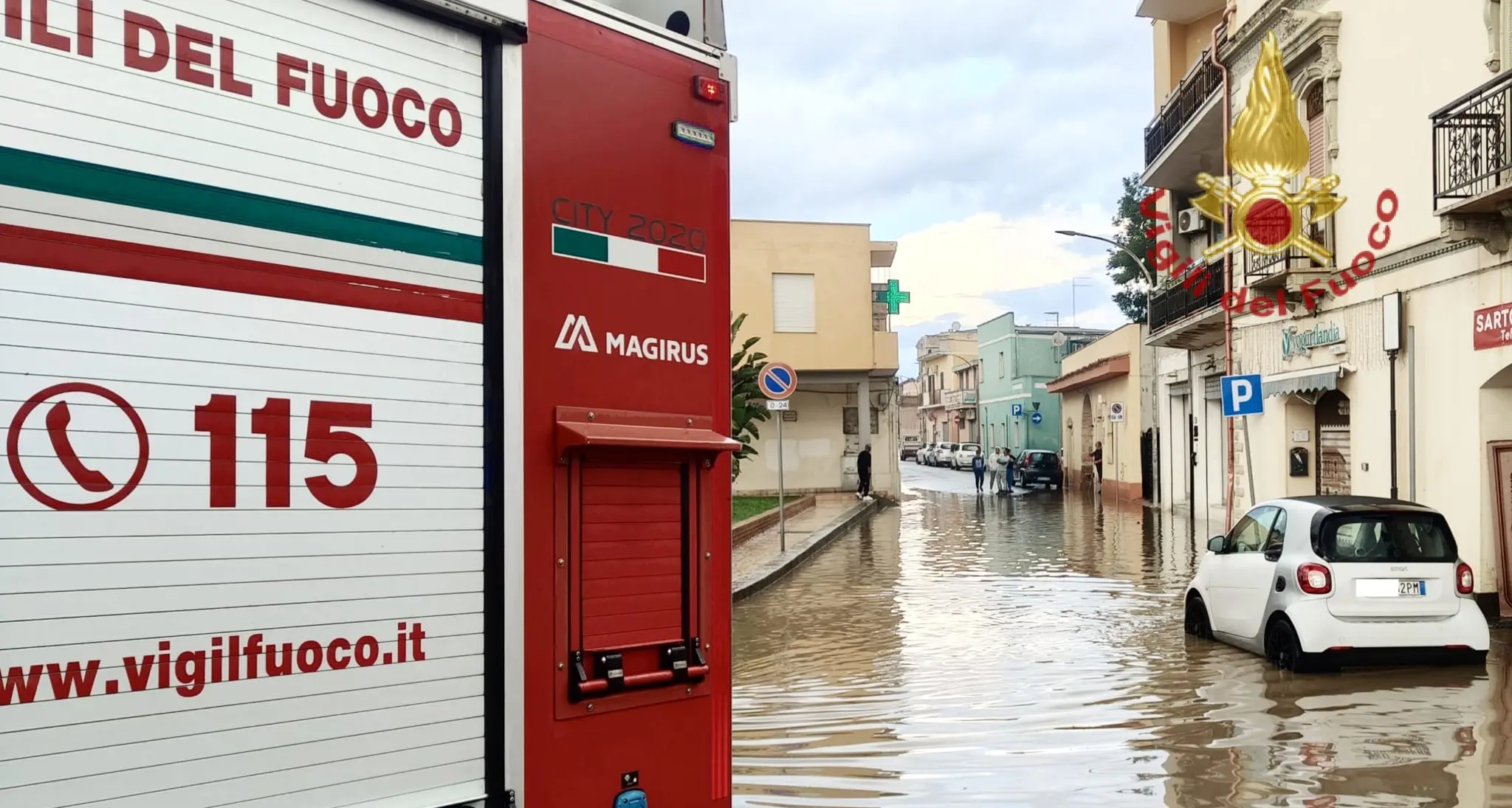 Maltempo a Cagliari: oltre cinquanta interventi dei Vigili del fuoco