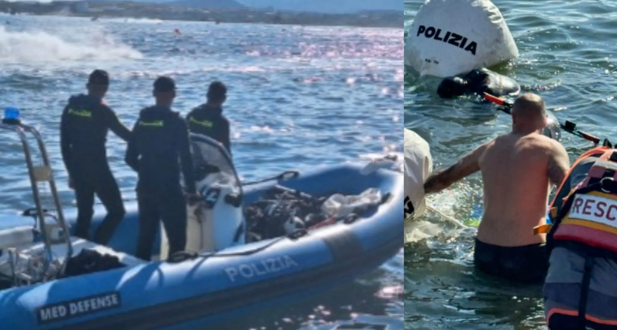 Moto d’acqua affondata a Olbia durante evento sportivo: sommozzatori salvano il pilota