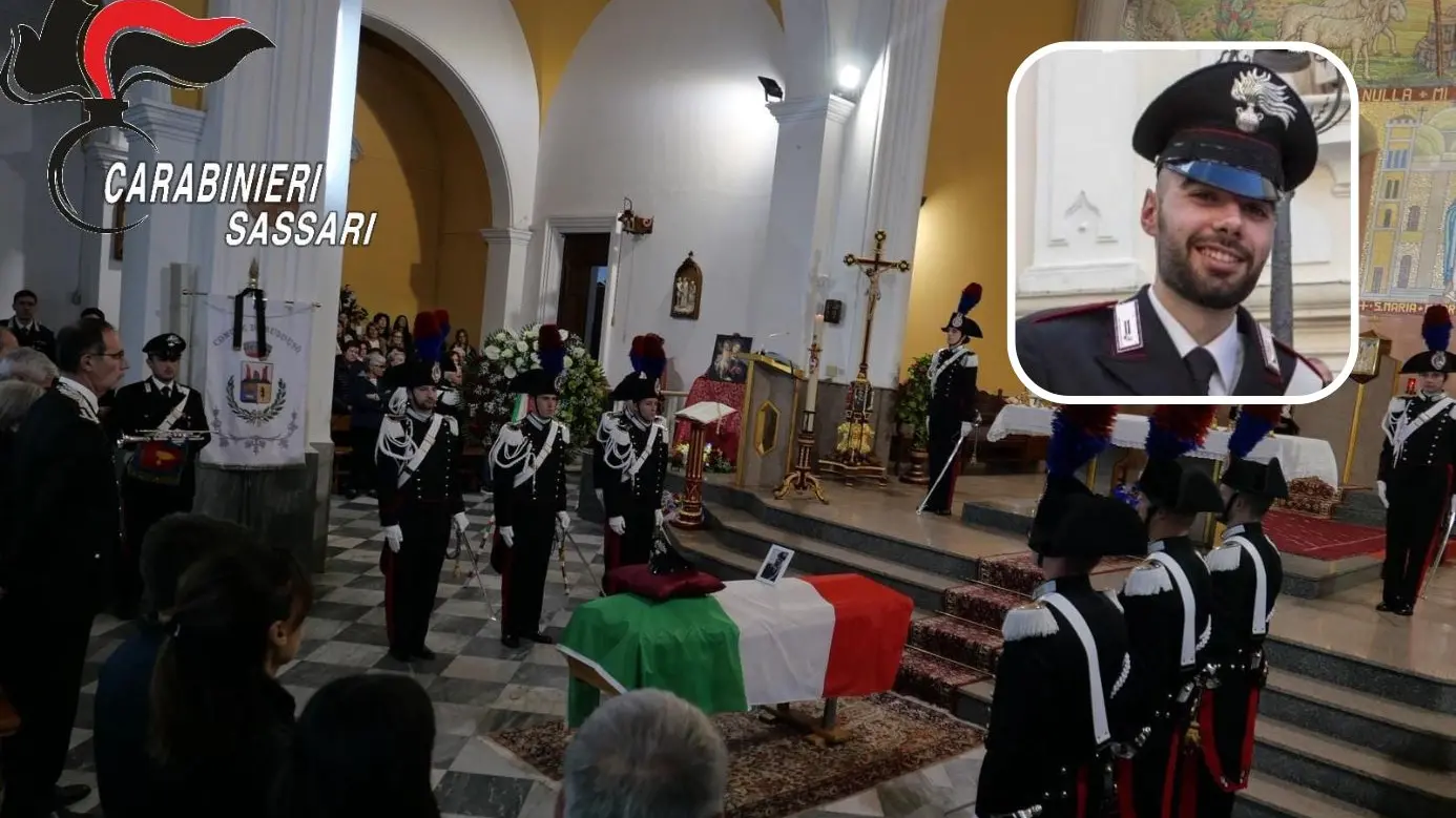 Buddusò, commozione e tributo dei Carabinieri a Sebastiano Marrone durante i funerali