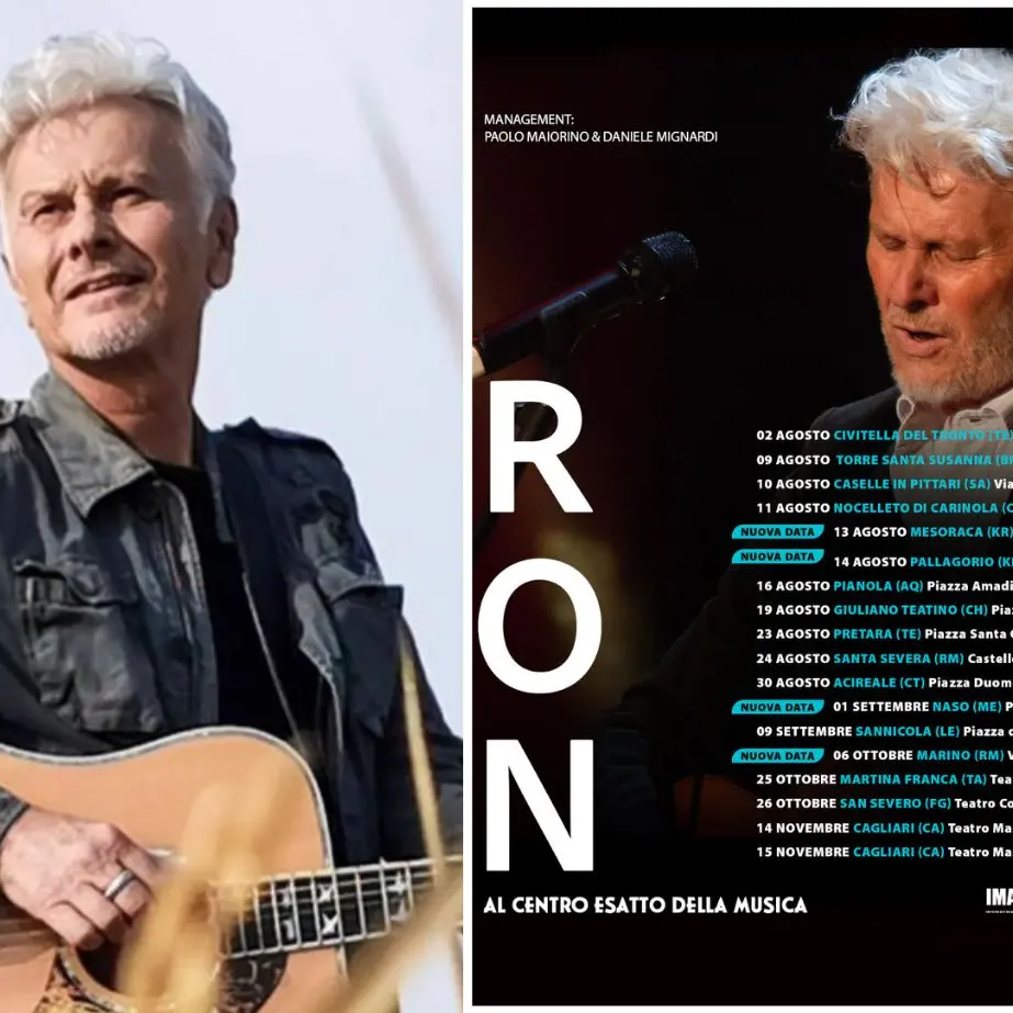 Ron torna a Cagliari: doppio concerto al Teatro Massimo