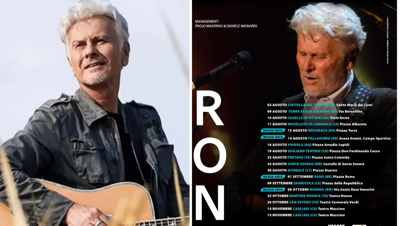 Ron torna a Cagliari: doppio concerto al Teatro Massimo