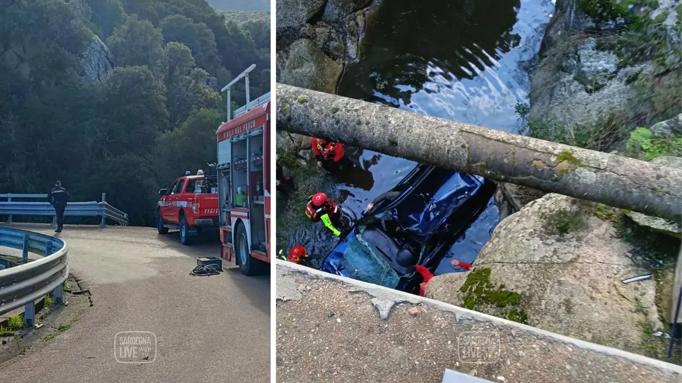 Villagrande. Auto precipita in un burrone: tre morti