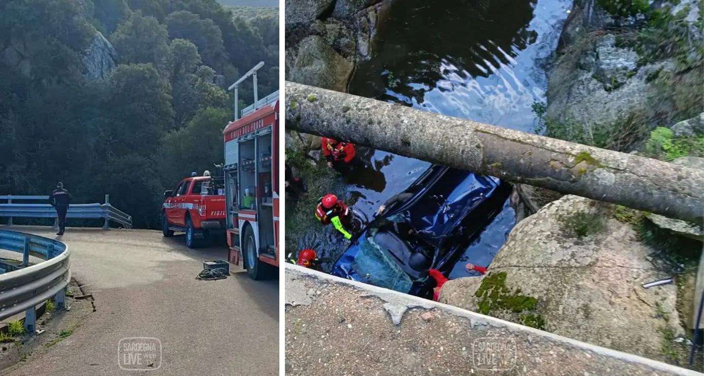 Villagrande. Auto precipita in un burrone: tre morti