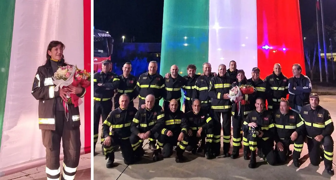 Oristano. Dopo 28 anni, Antonietta Corriga saluta il reparto operativo dei Vigili del Fuoco