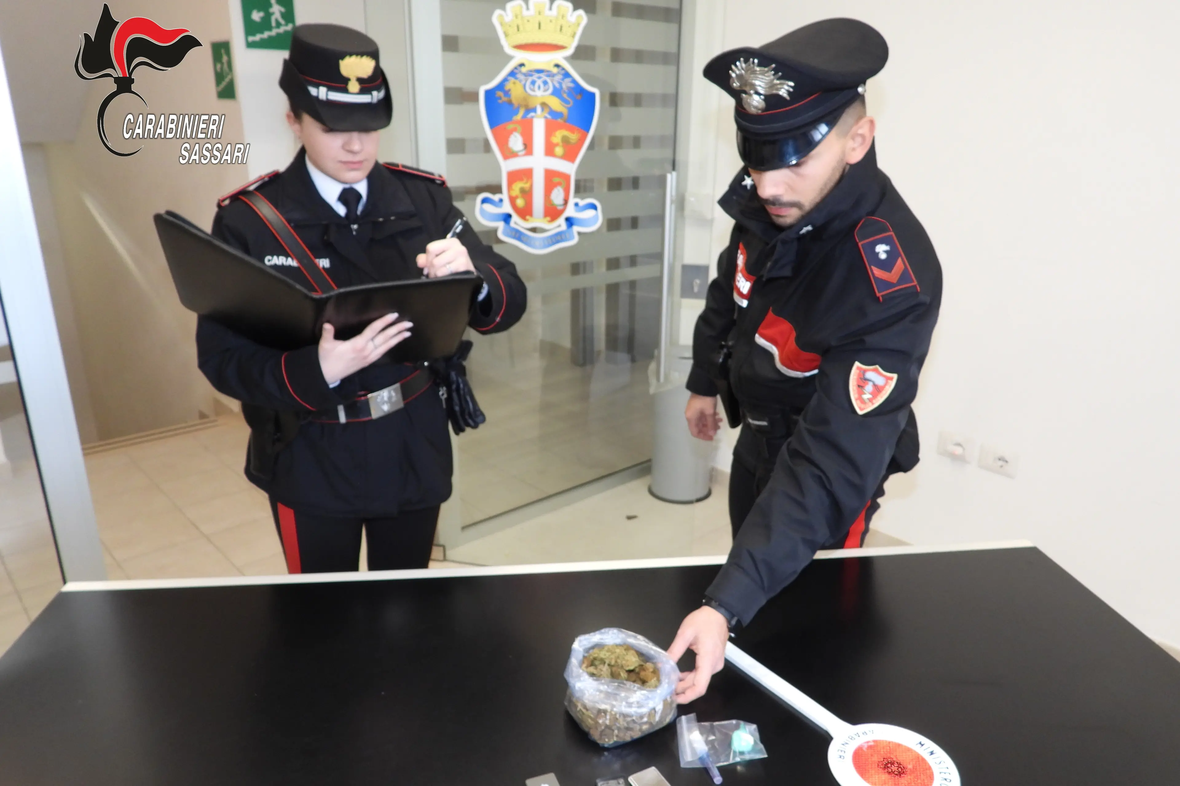 Blitz antidroga a Valledoria: arrestato un uomo con 100 grammi di marijuana e cocaina