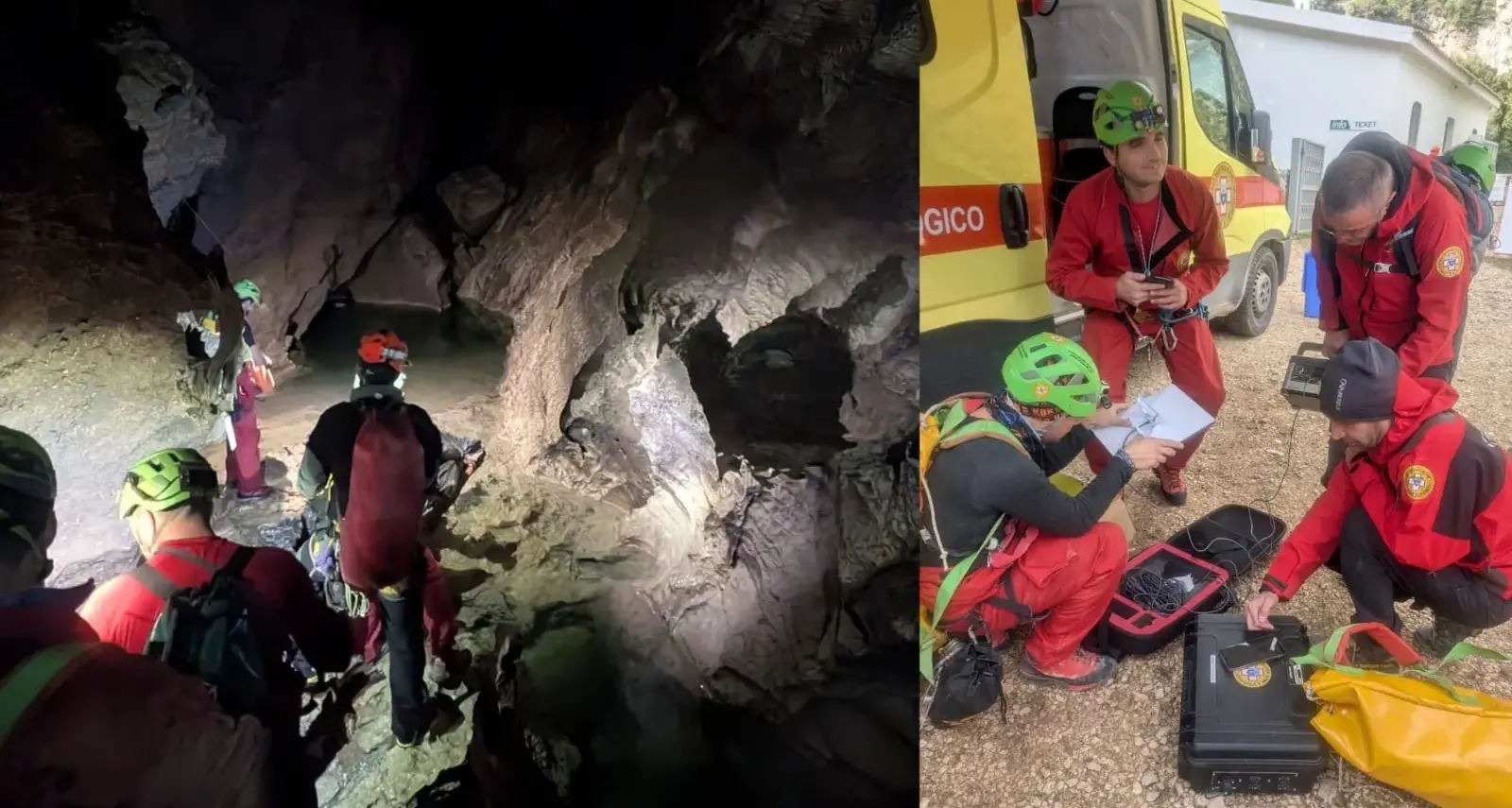 Soccorso Alpino in azione a Oliena: simulato il recupero di un infortunato nella grotta Su Bentu