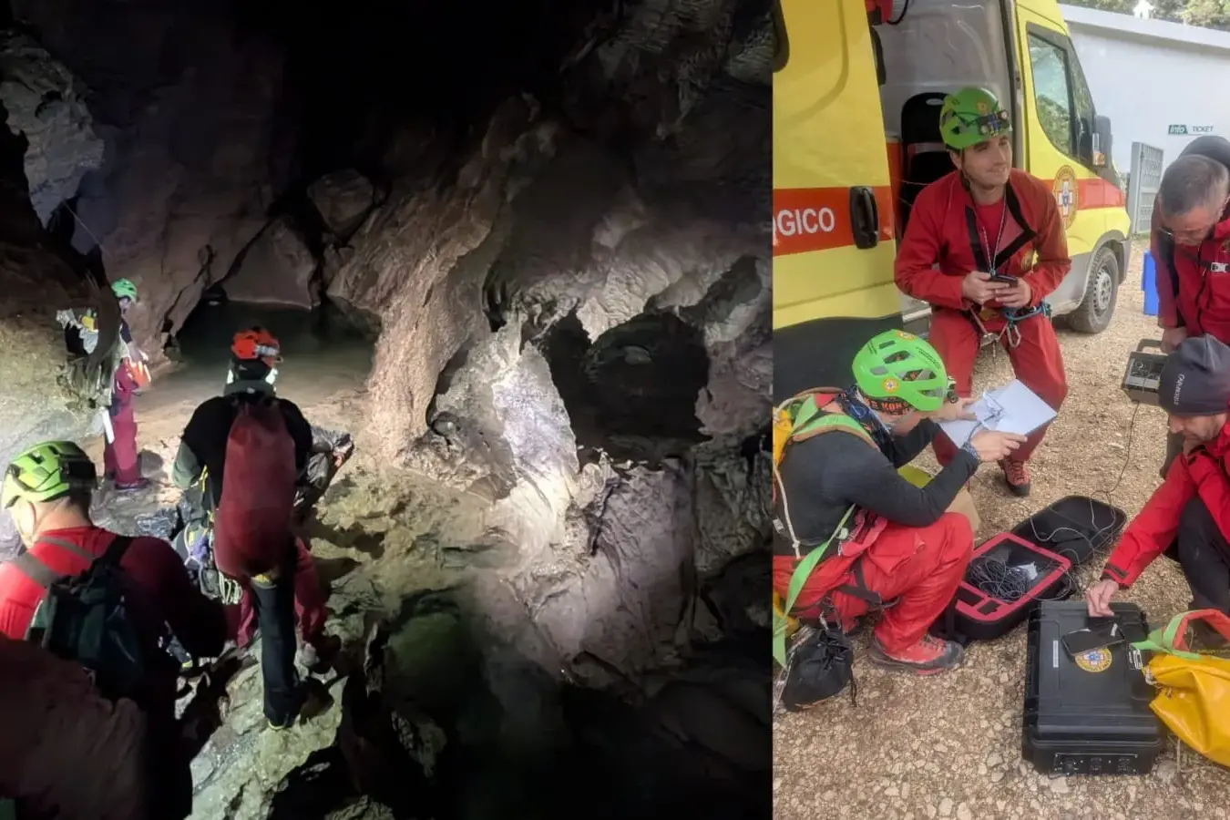 Soccorso Alpino in azione a Oliena: simulato il recupero di un infortunato nella grotta Su Bentu