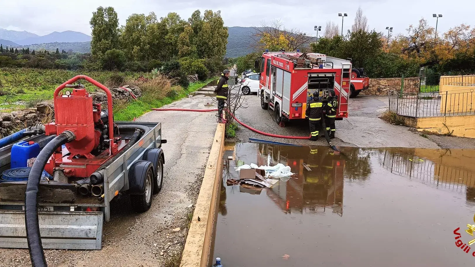Maltempo nel Nuorese, decine di interventi dei Vigili del Fuoco: colpite Baronia e Ogliastra