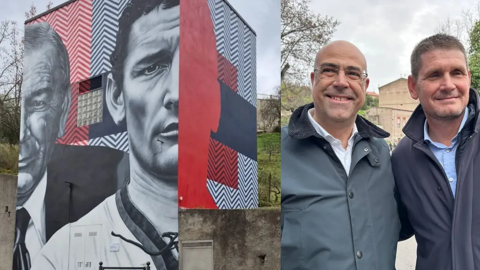 Ozieri rende omaggio a Gigi Riva con un murale celebrativo