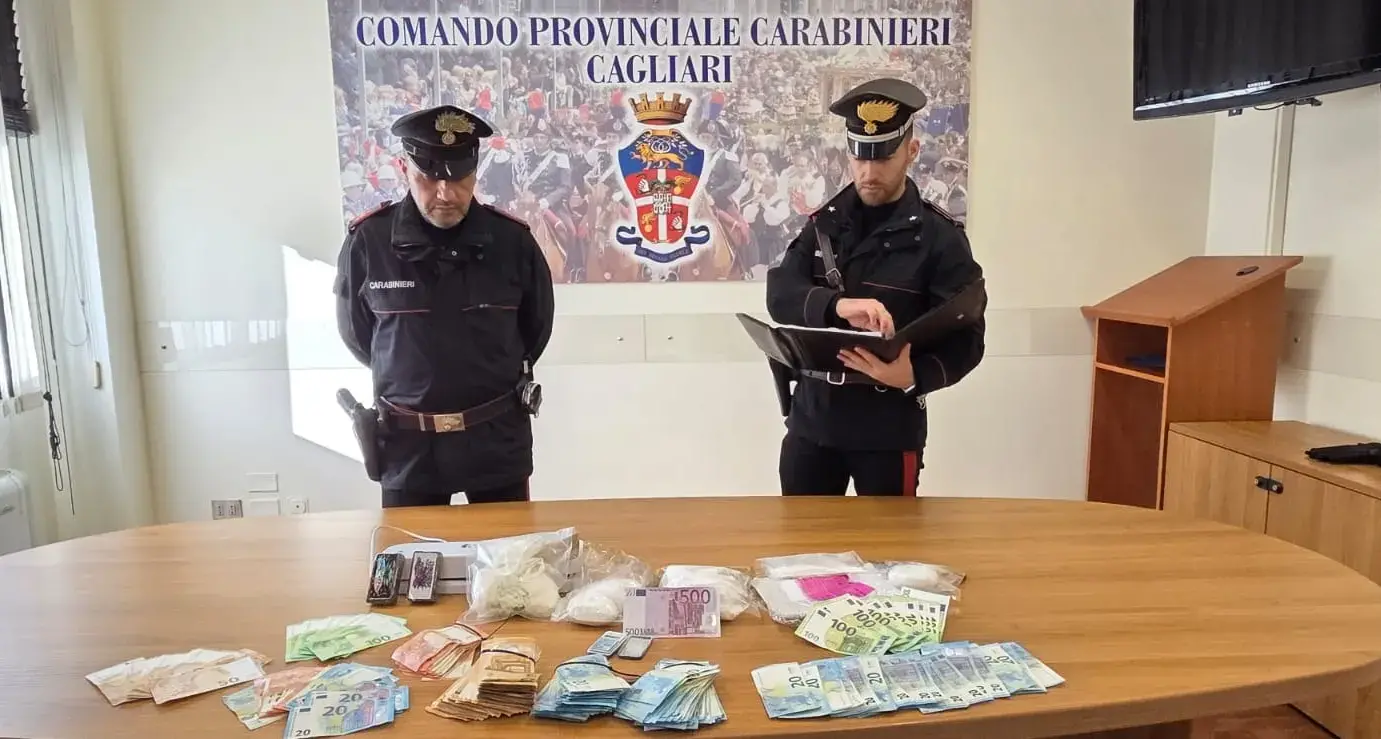 Operazione antidroga a Cagliari: sequestrati cocaina, eroina e hashish, due arresti