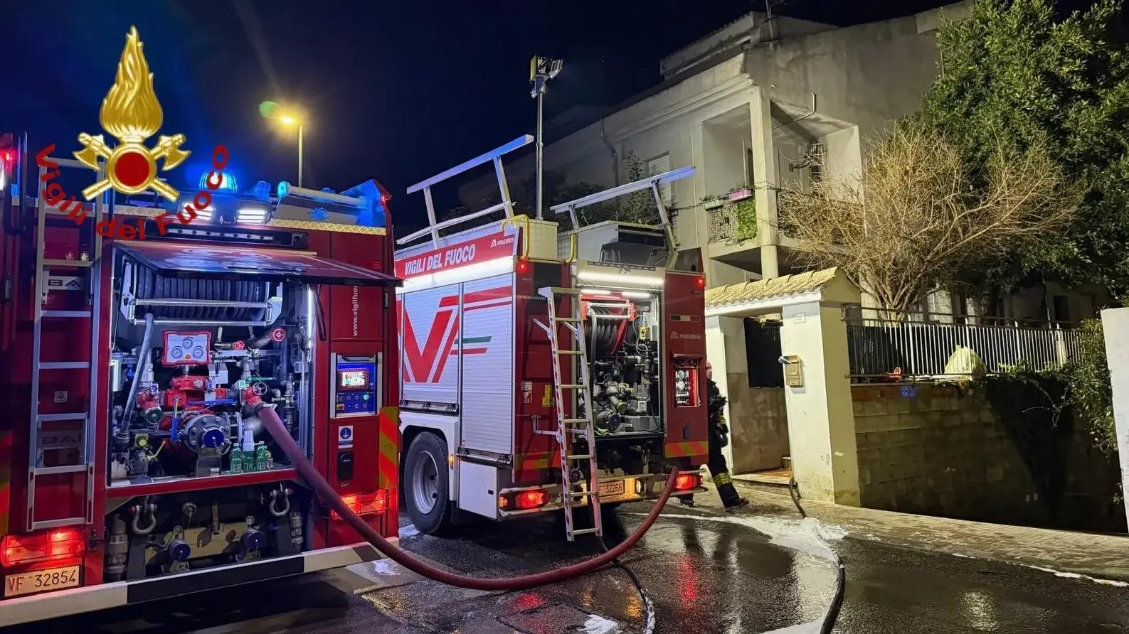 Incendio a Tissi: Vigili del fuoco evitano il peggio