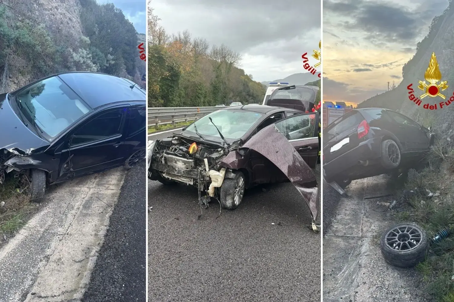 Due incidenti in poche ore sulla 131 tra Muros e Cargeghe: interventi dei Vigili del Fuoco