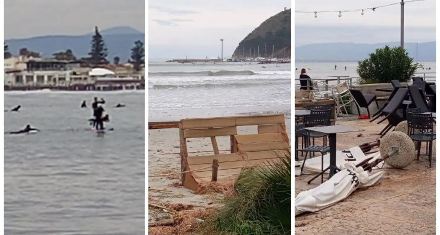 Allerta declassata in Sardegna: scuole pronte a riaprire, Poetto tra surf, jogging e danni
