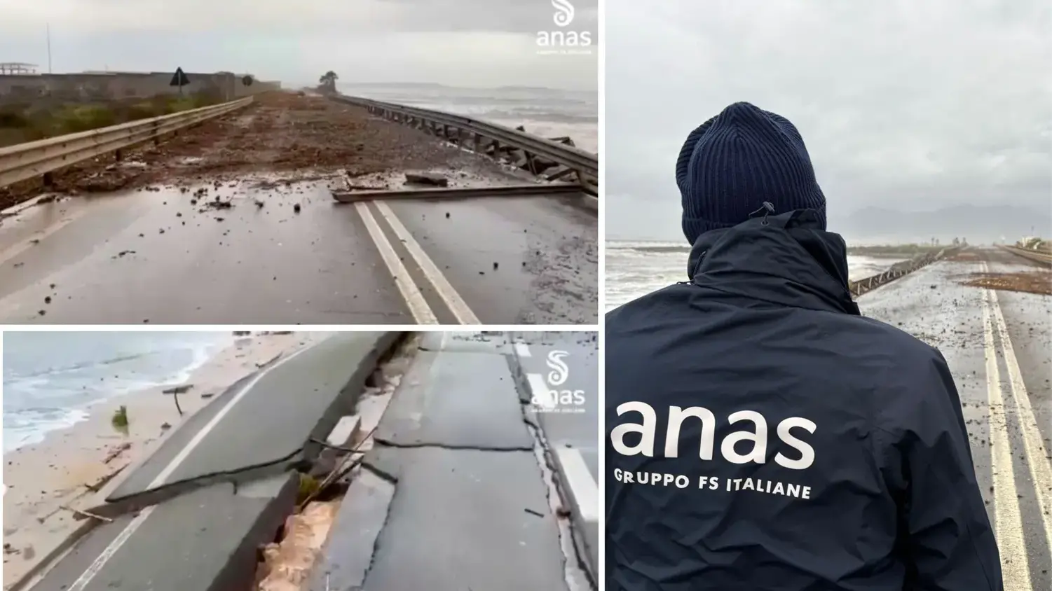 Anas al lavoro sulla 195 per rimuovere i detriti: primi tratti verso la riapertura