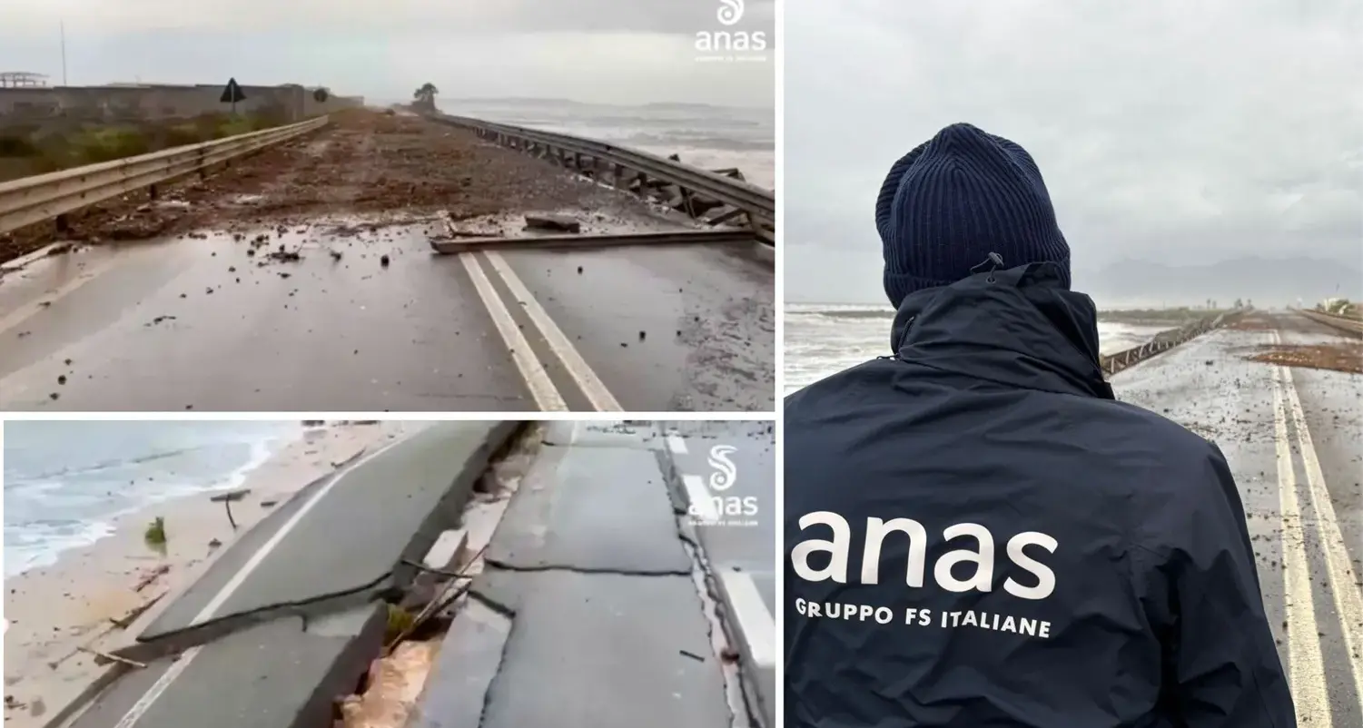 Anas al lavoro sulla 195 per rimuovere i detriti: primi tratti verso la riapertura