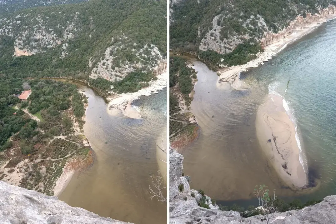 Le foto di Cala Luna dopo il ciclone Harry: quando la natura si prende i suoi spazi