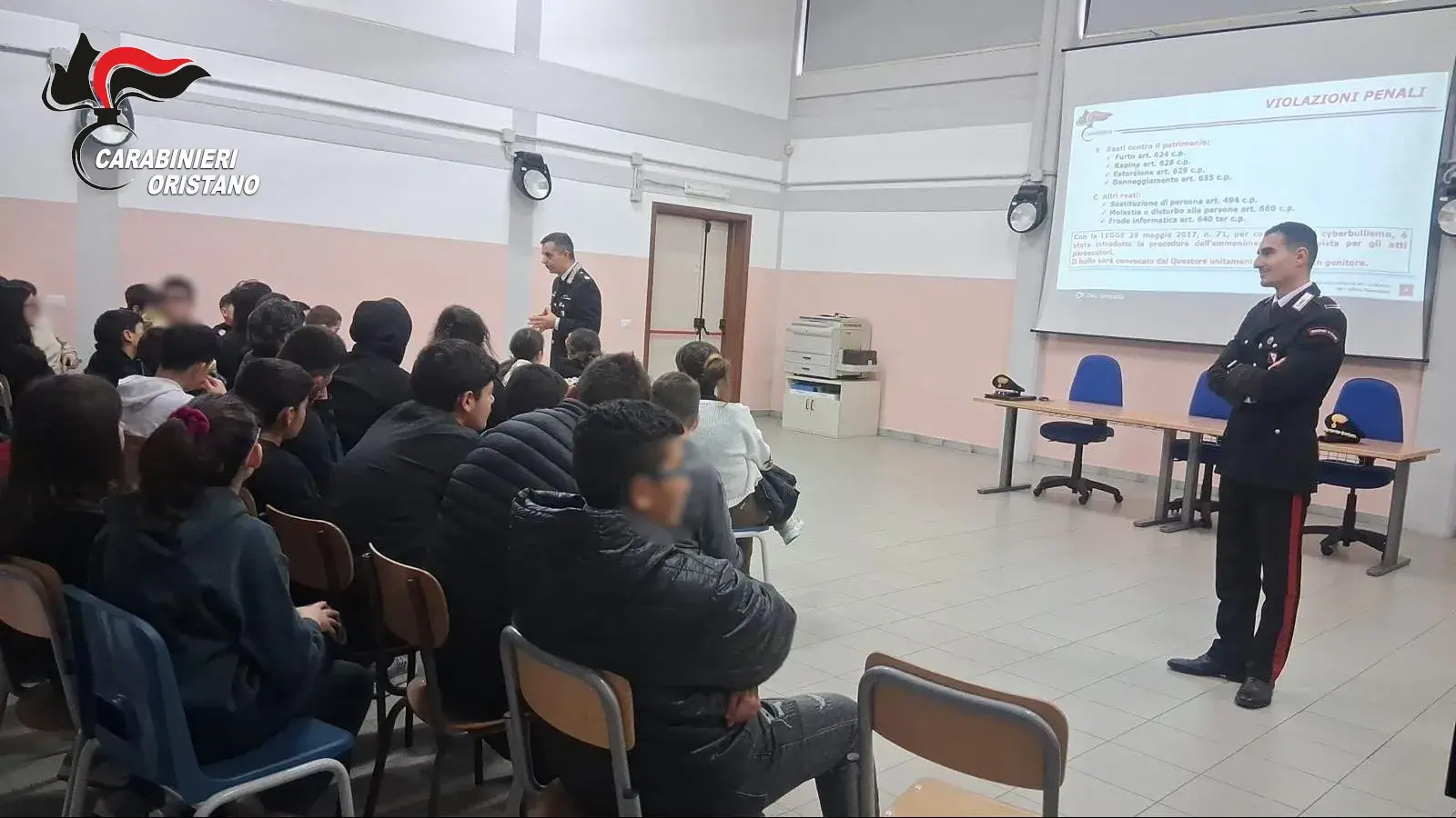 I Carabinieri incontrano gli studenti per parlare di legalità a Usellus