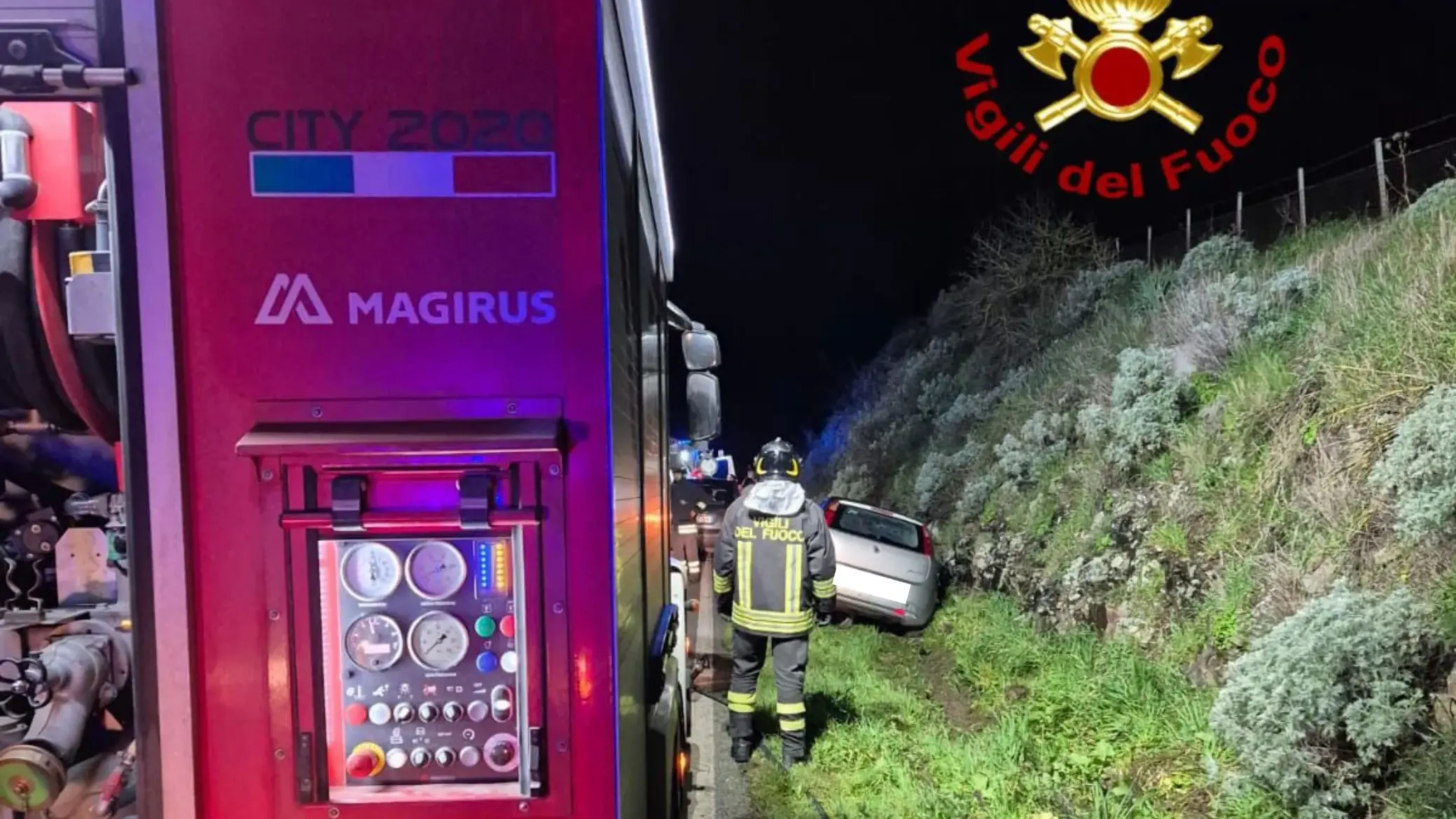 Auto fuori strada sulla 131 Dcn all’altezza del bivio per Oniferi