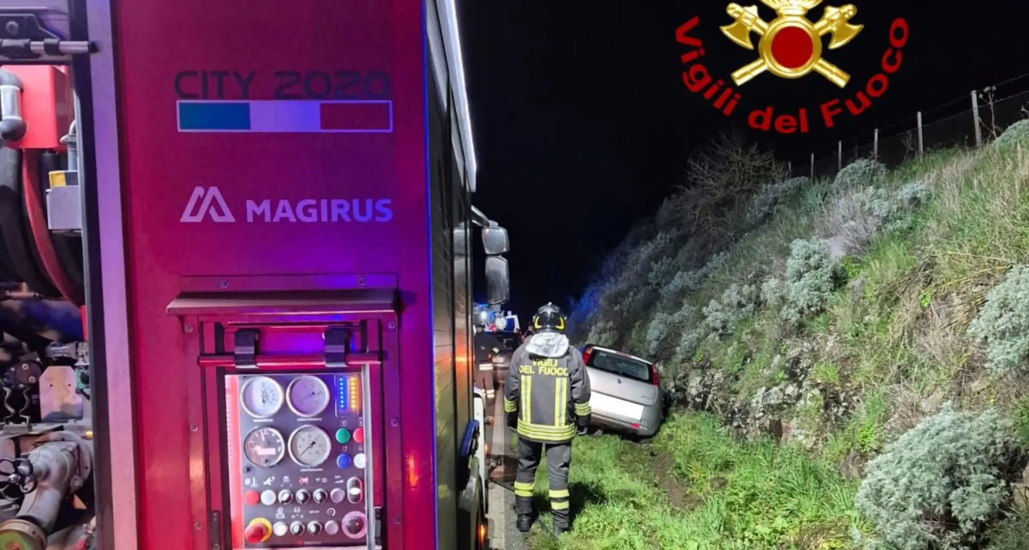 Auto fuori strada sulla 131 Dcn all’altezza del bivio per Oniferi