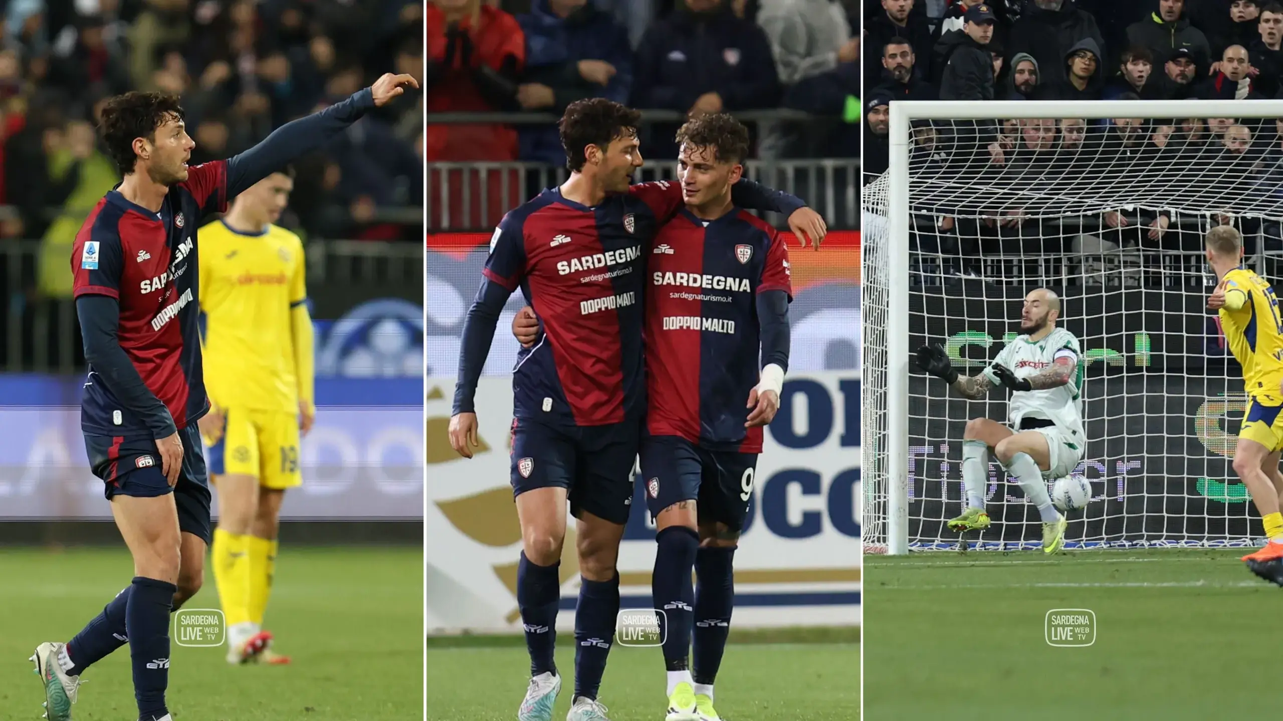 Cagliari-Verona 4-0, una vittoria che vale mezza salvezza