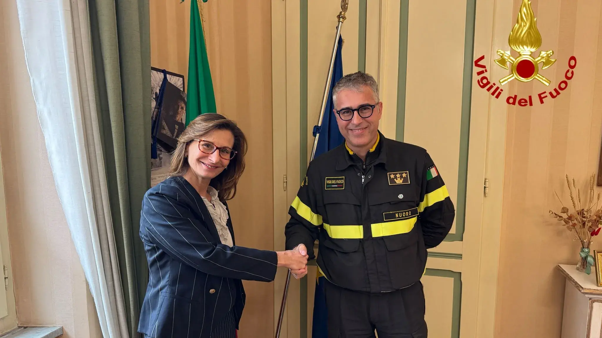 Il nuovo comandante dei Vigili del Fuoco di Nuoro incontra le autorità cittadine