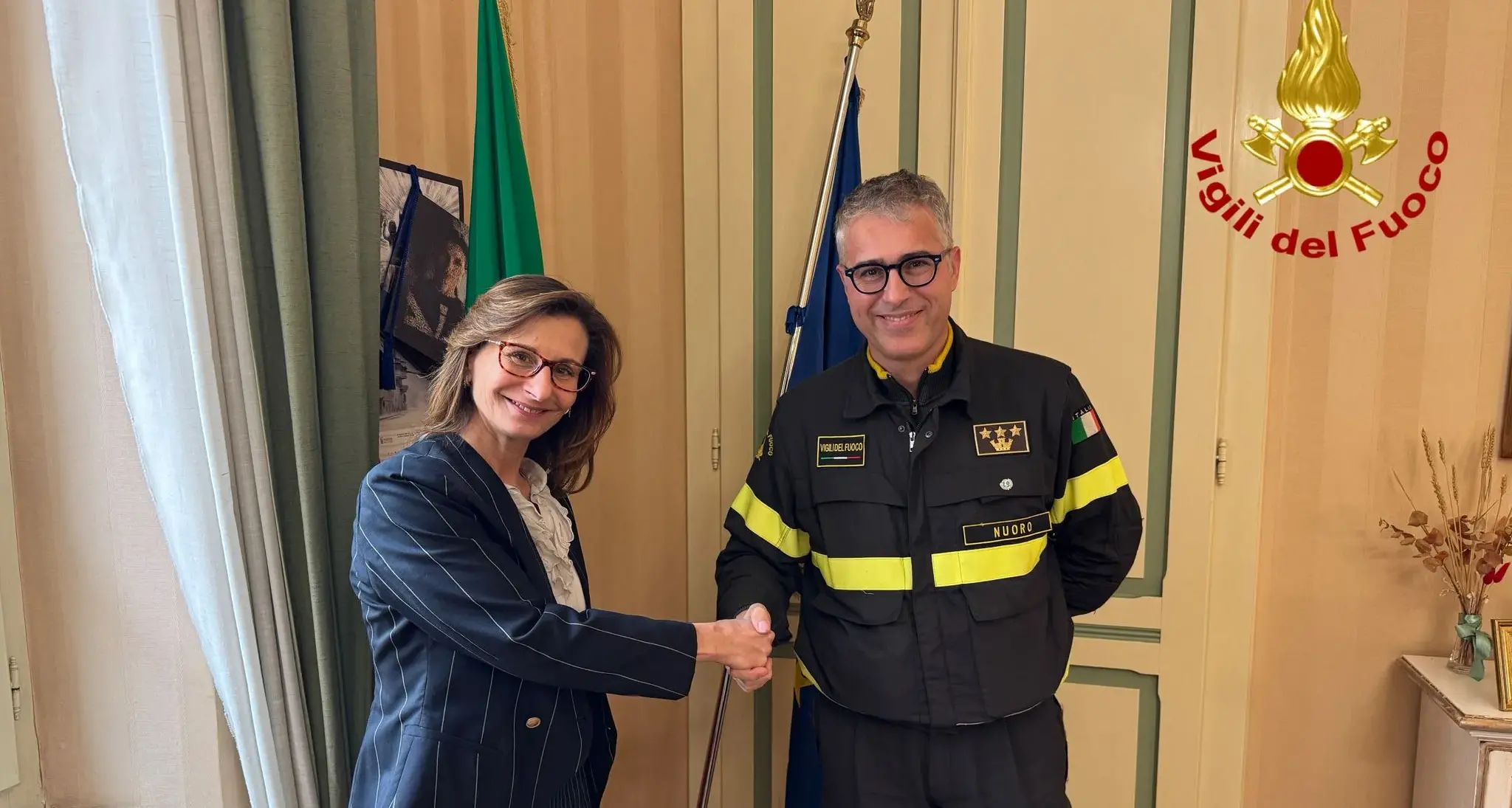 Il nuovo comandante dei Vigili del Fuoco di Nuoro incontra le autorità cittadine