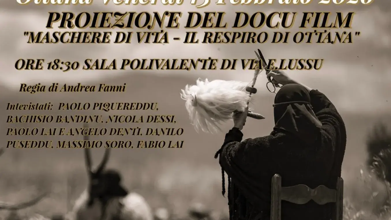 \"Maschere di Vita\": venerdì 13 febbraio la proiezione del docu-film che racconta l'anima di Ottana