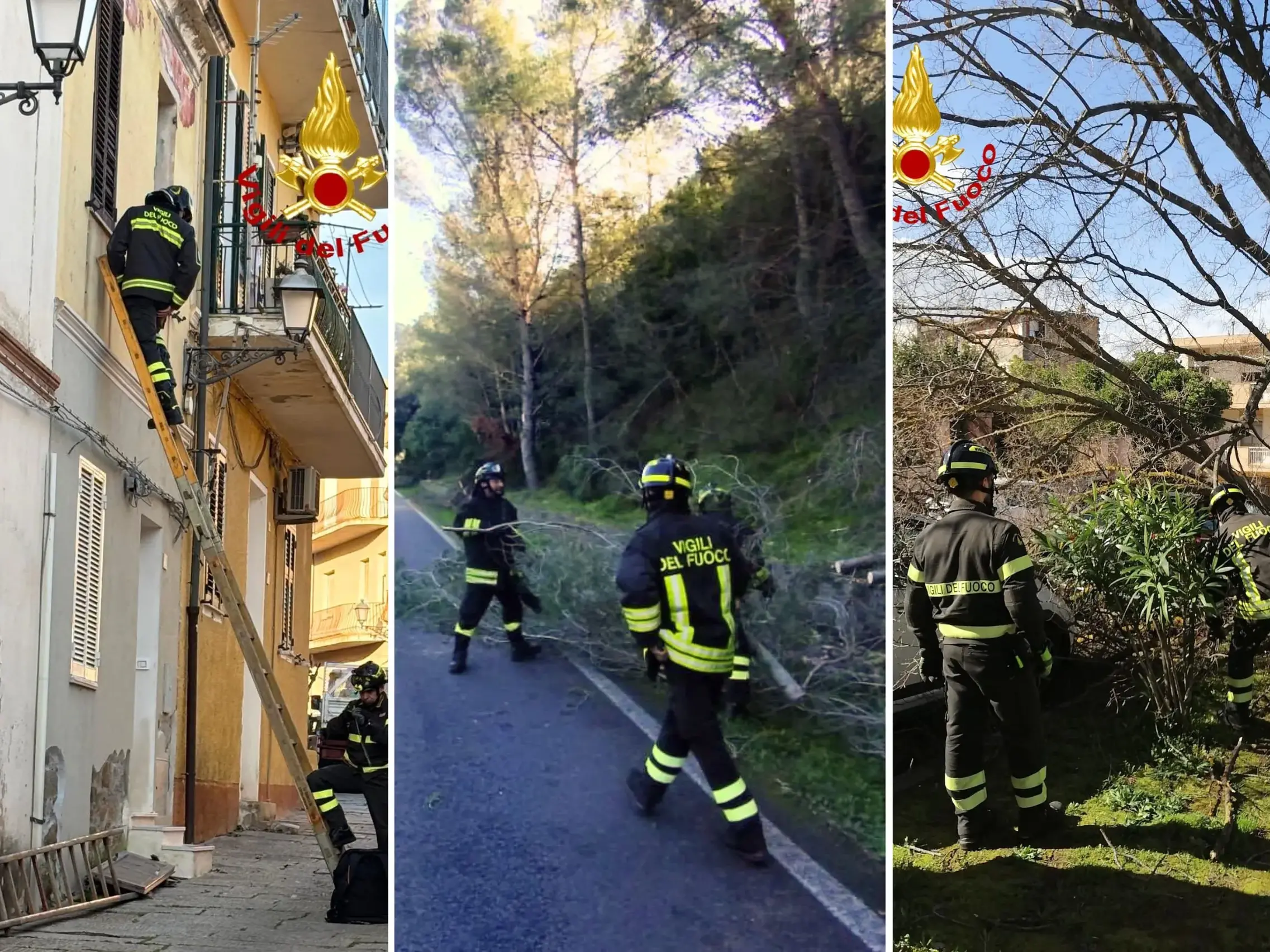 Sardegna sotto scacco del vento: Vigili del fuoco in azione senza sosta