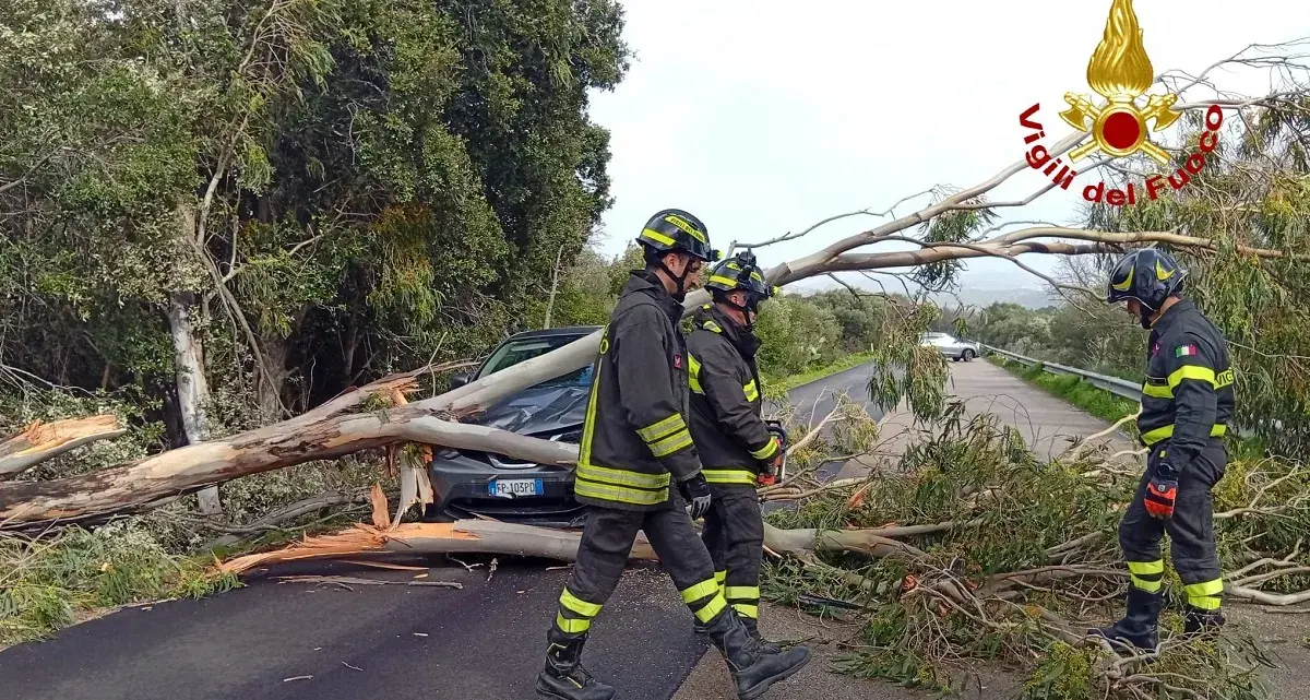 Maestrale, oltre 60 interventi dei Vigili del fuoco nel Sassarese