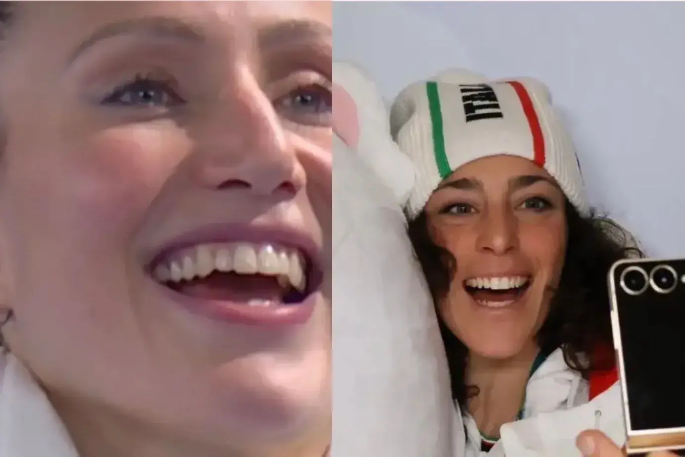 <p>Le atlete Francesca Lollobrigida a e Federica Brignone</p>\\n