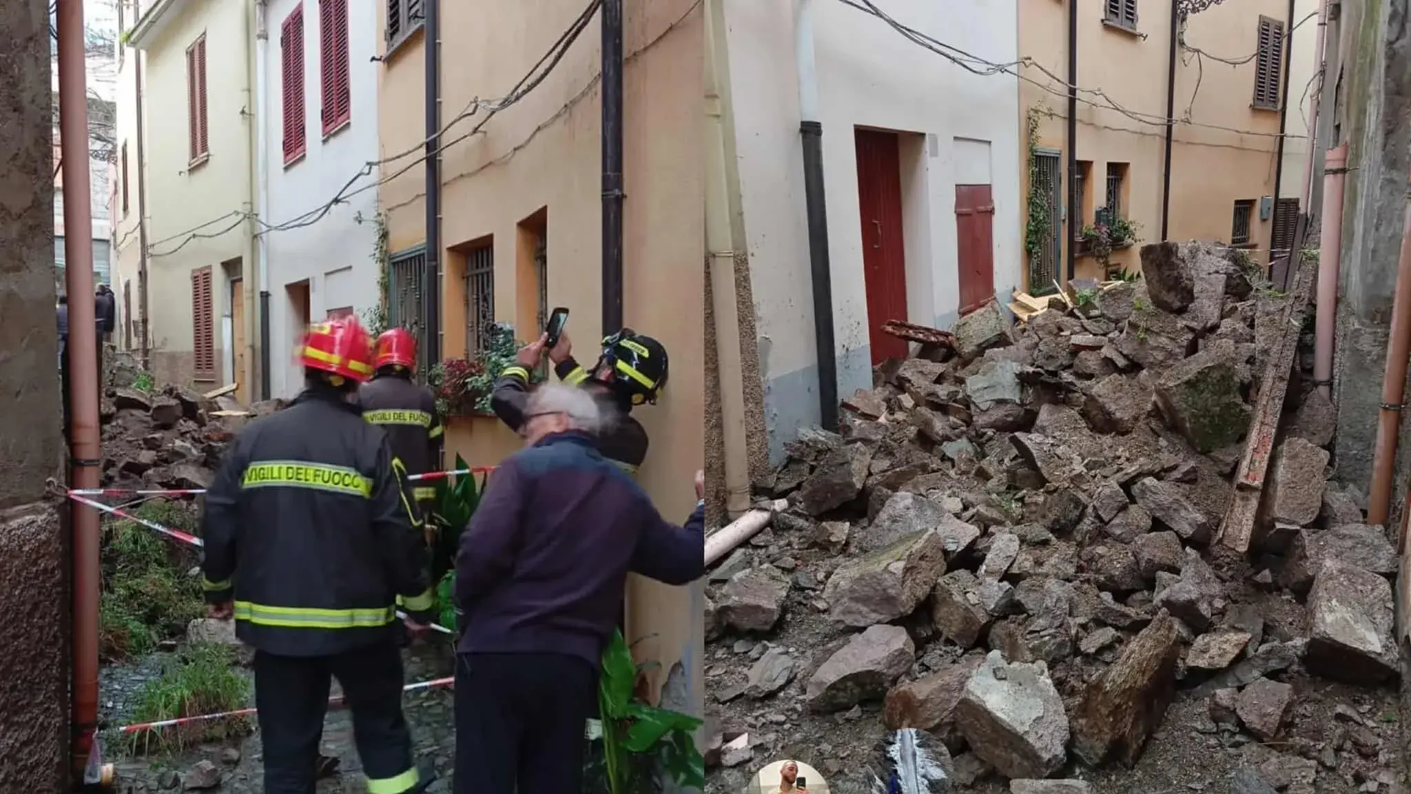 Crolla abitazione ad Ozieri: tragedia sfiorata nel centro storico