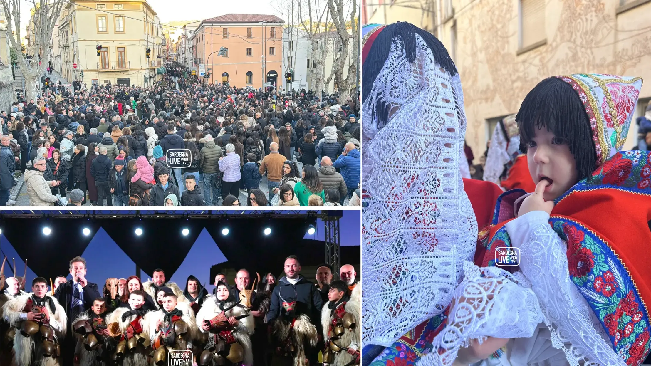 Nuoro. Su Carrasecare Nugoresu riempie le strade di volti, suoni e tradizione