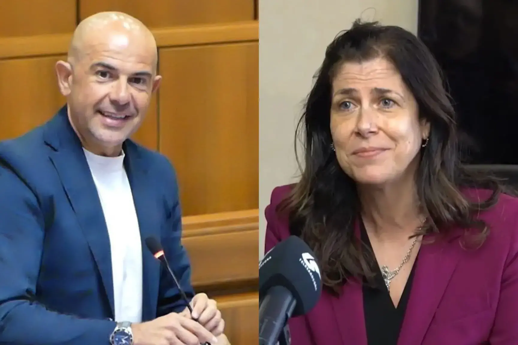 <p>Fausto Piga e Alessandra Todde</p>\\n