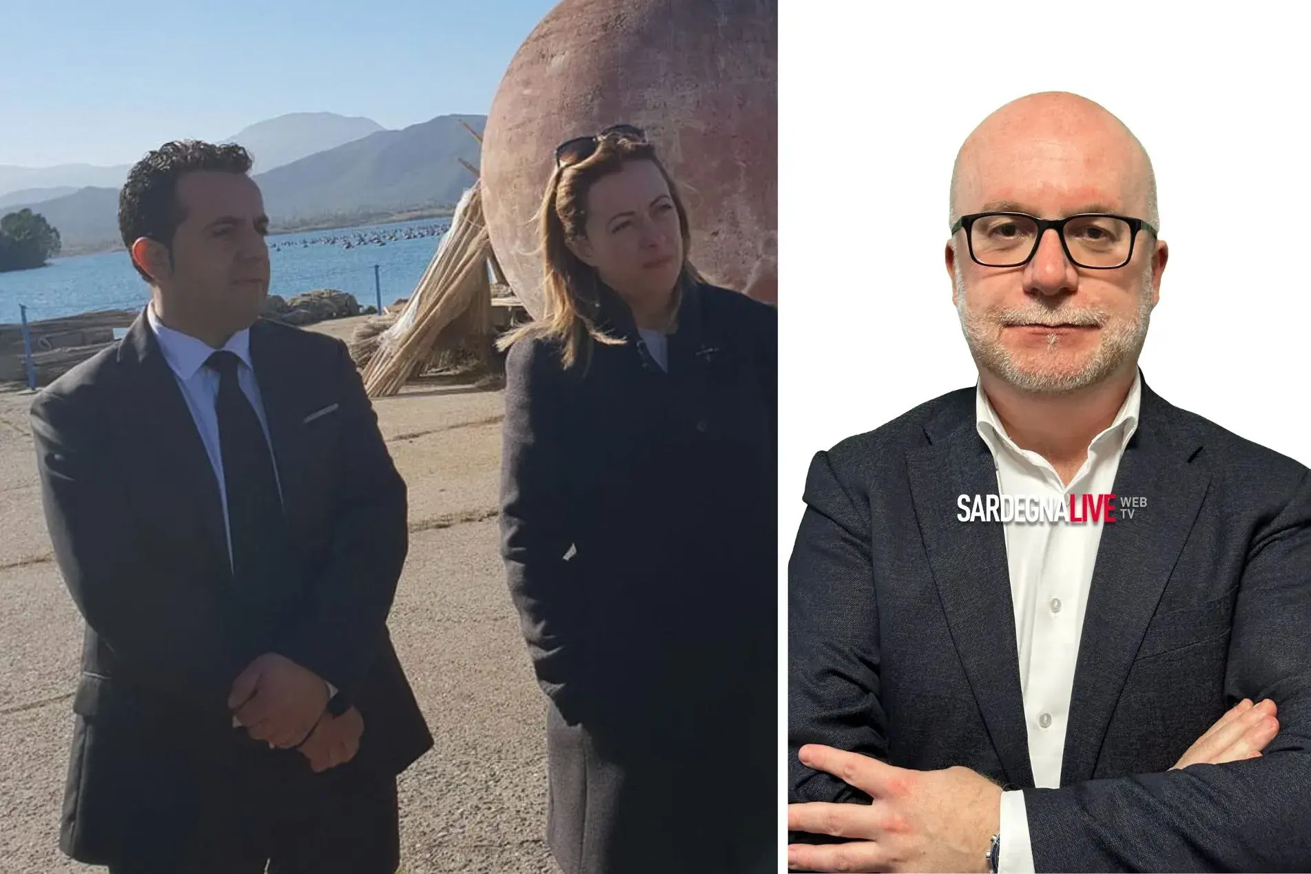 <p>Nella foto. A sinistra: Nicola Salis e Giorgia Meloni. A destra: Salvatore Corrias (Pd)</p>\\n