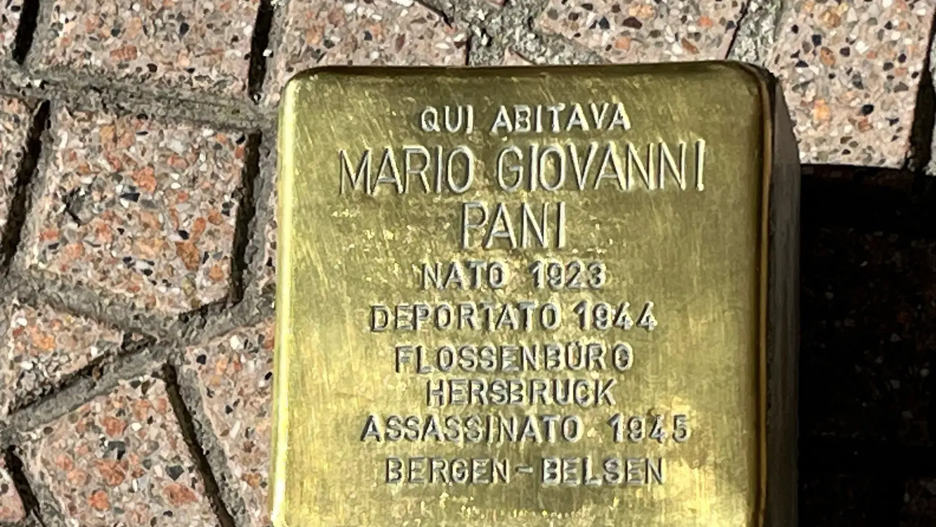 Cagliari ricorda Mario Giovanni Pani con la prima pietra d'inciampo