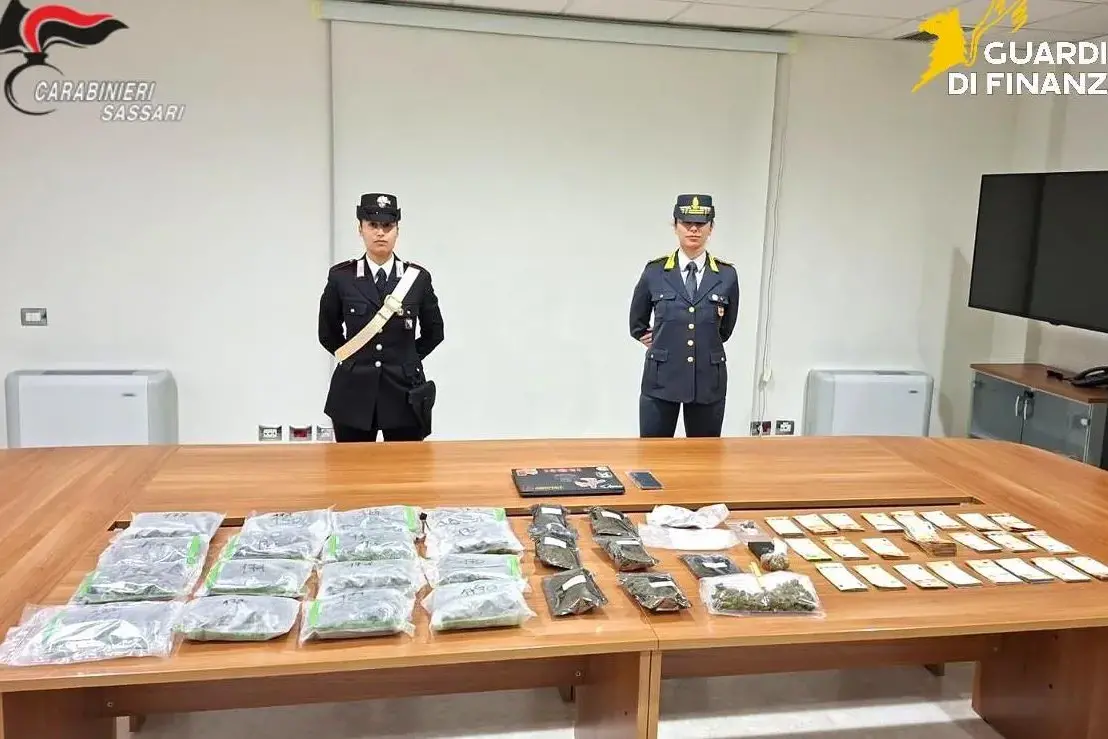 Droga nascosta in un pacco: a Sassari arrestato un 25enne con oltre 3 chili e mezzo di marijuana