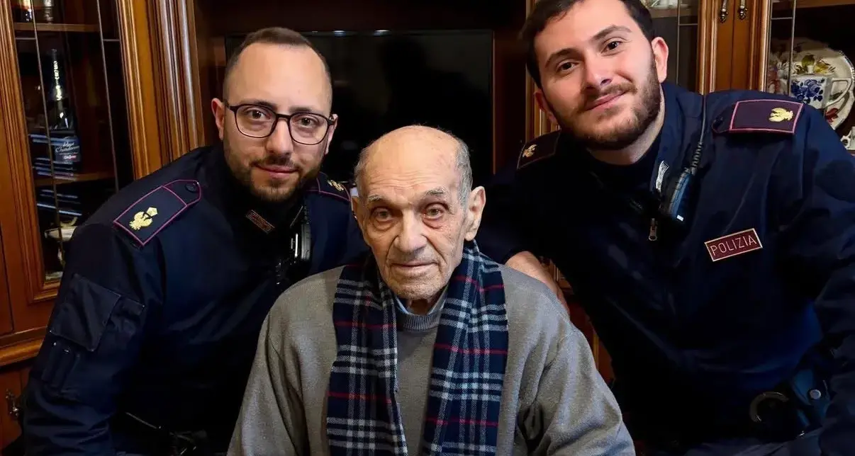Un caffè, lo sconforto e la paura: 90enne scompare per ore, la Polizia lo riporta a casa