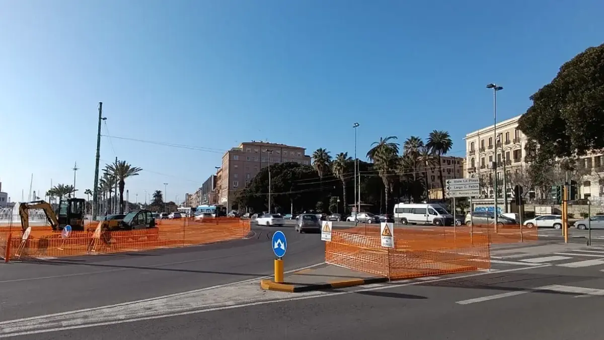 Lavori metro leggera, due nuove rotatorie a Cagliari