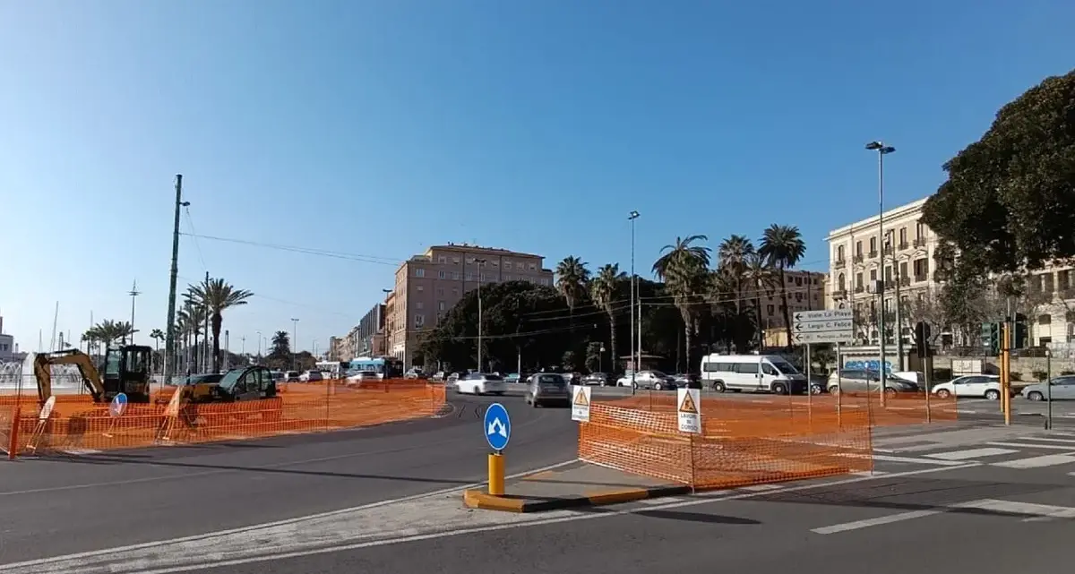 Lavori metro leggera, due nuove rotatorie a Cagliari