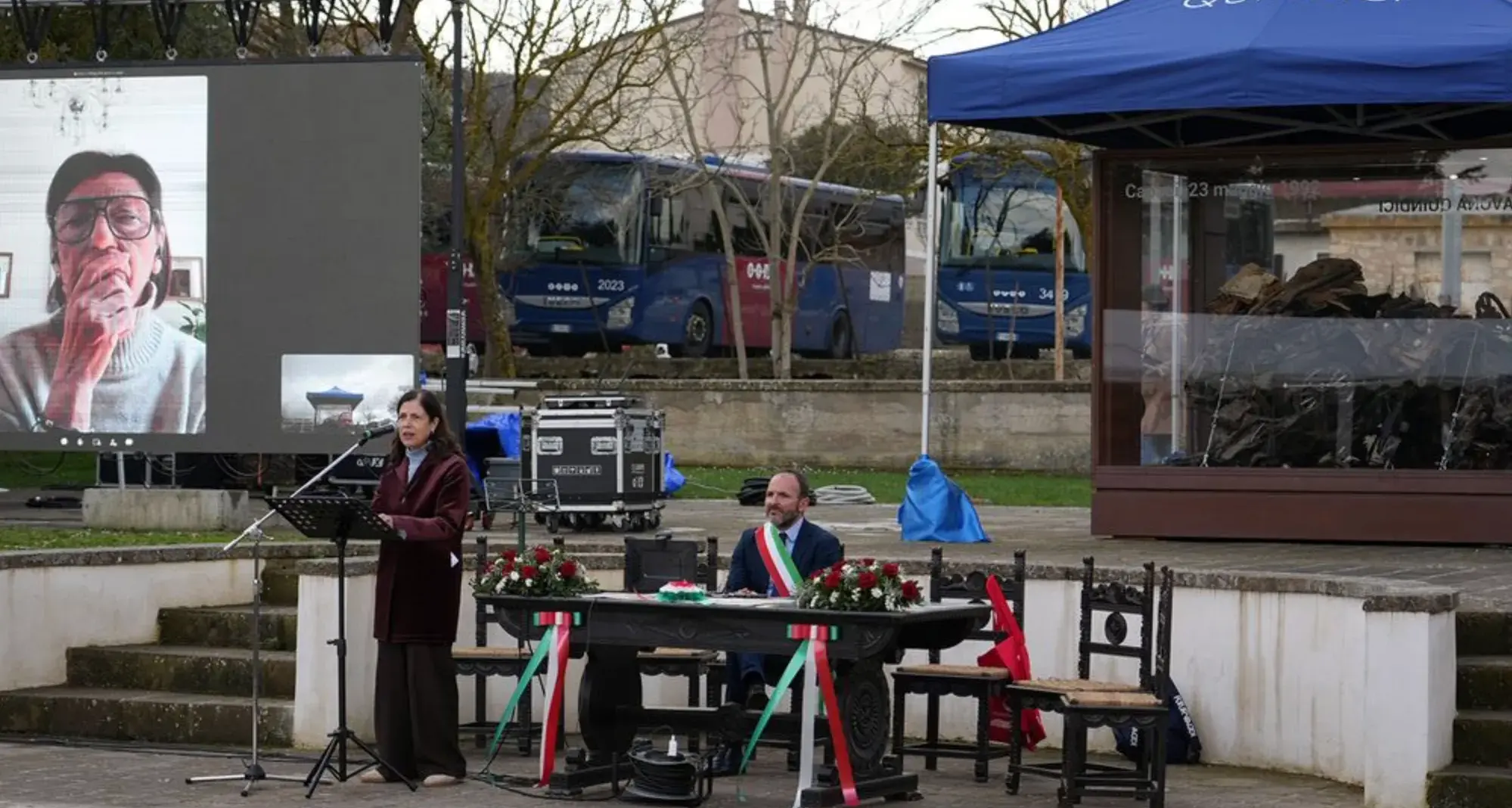 La presidente Alessandra Todde a Isili: memoria e solidarietà per le vittime di Capaci