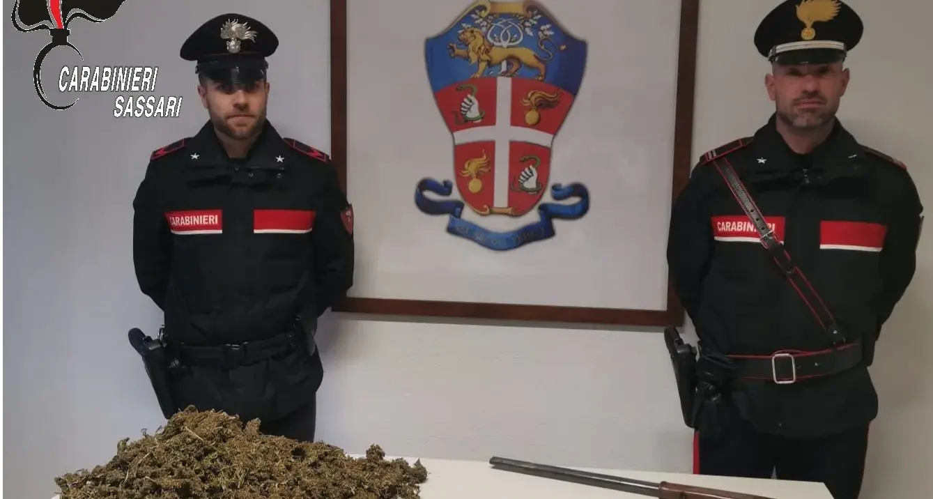 Operazione antidroga a Nulvi e Siligo: sequestrati droga e armi. Due persone in manette
