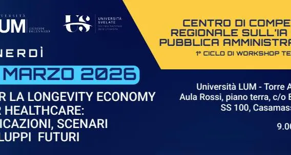 Università Lum, evento su artificial intelligence e silver economy